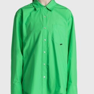 Alexander Wang Bright Green Button Down Shirt